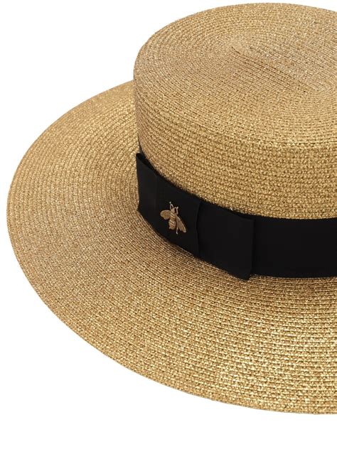 women gucci straw hat|gucci straw hat with bee.